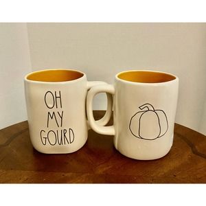 NWT Rae Dunn OH MY GOURD 2-Sided Mug